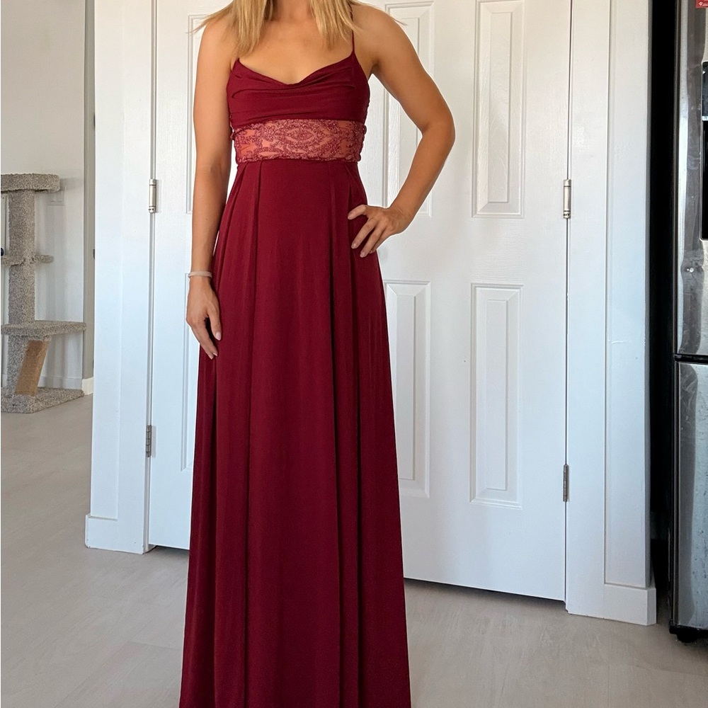 Lucy in the Sky Burgundy Glitter Dress